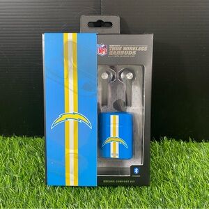 NFL Wireless Earbuds with Charging Case - Blue and Yellow